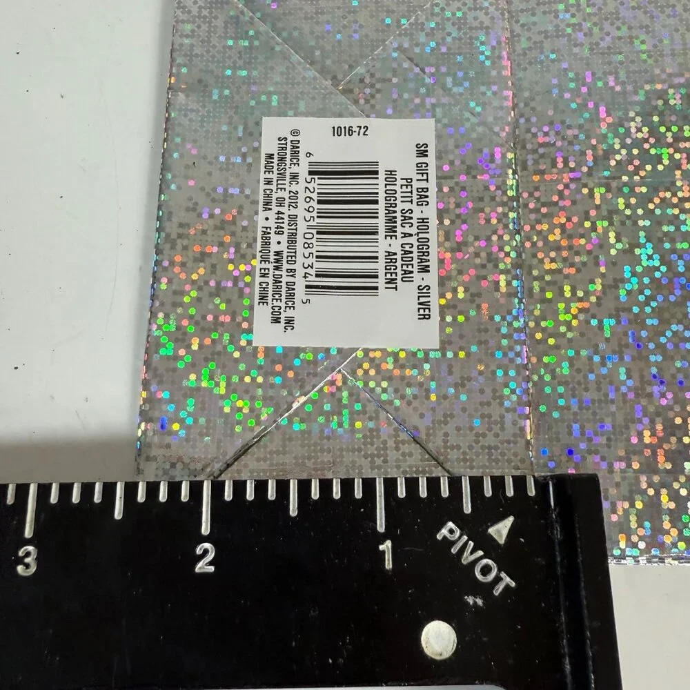 Gift Bag Lot of 35 Holographic Silver 4